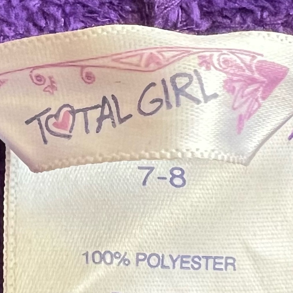 Child Purple Robe with hearts - Picture 10 of 11